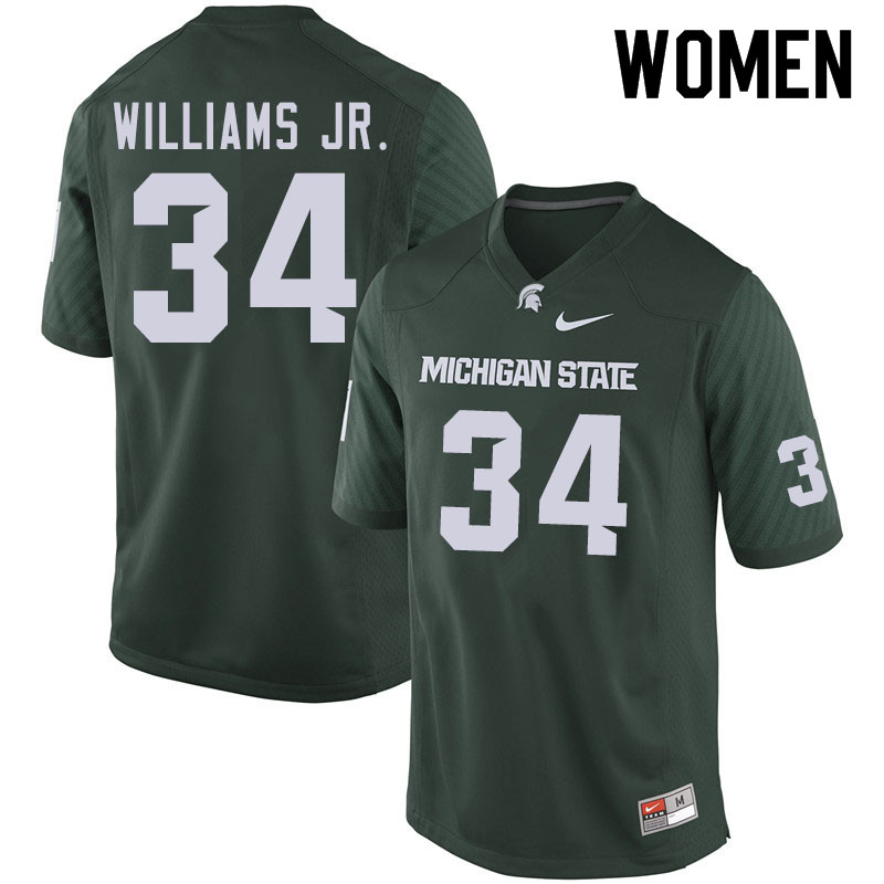 Women #34 Anthony Williams Jr. Michigan State Spartans College Football Jerseys Sale-Green